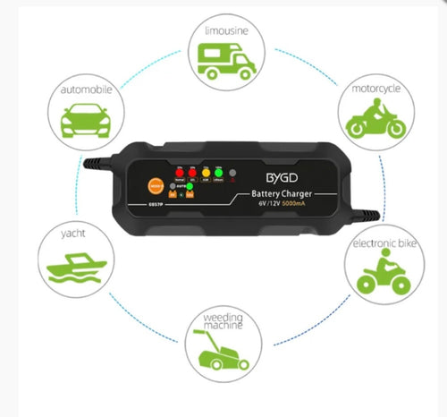 Cargador de Baterías para Auto y Moto