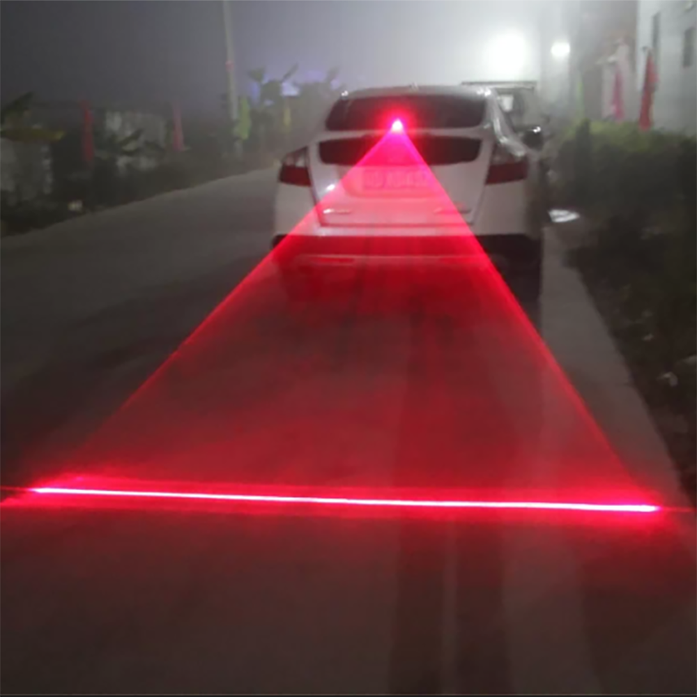 Láser LED anticolisión trasero para auto y moto