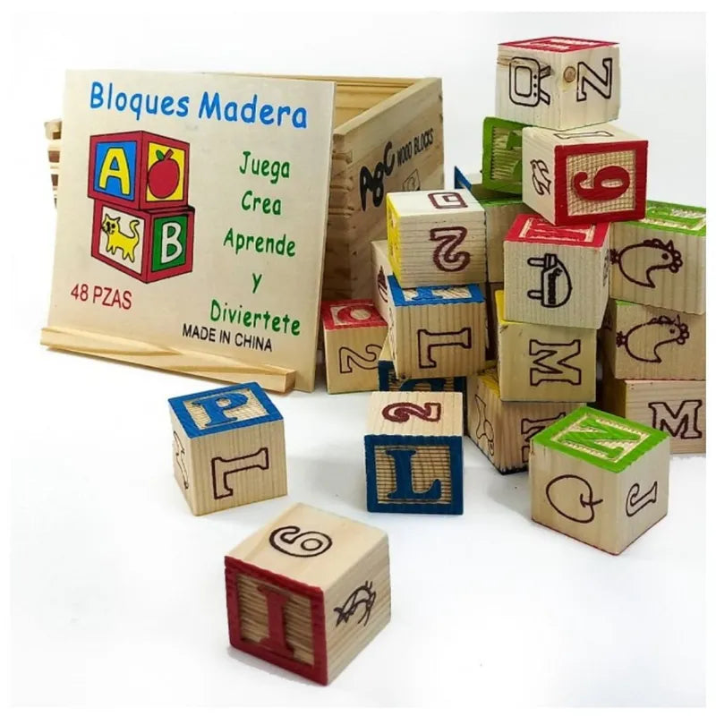 Juego didáctico de madera de 48 piezas