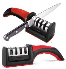 Afilador de cuchillos de 3 etapas con base antideslizante