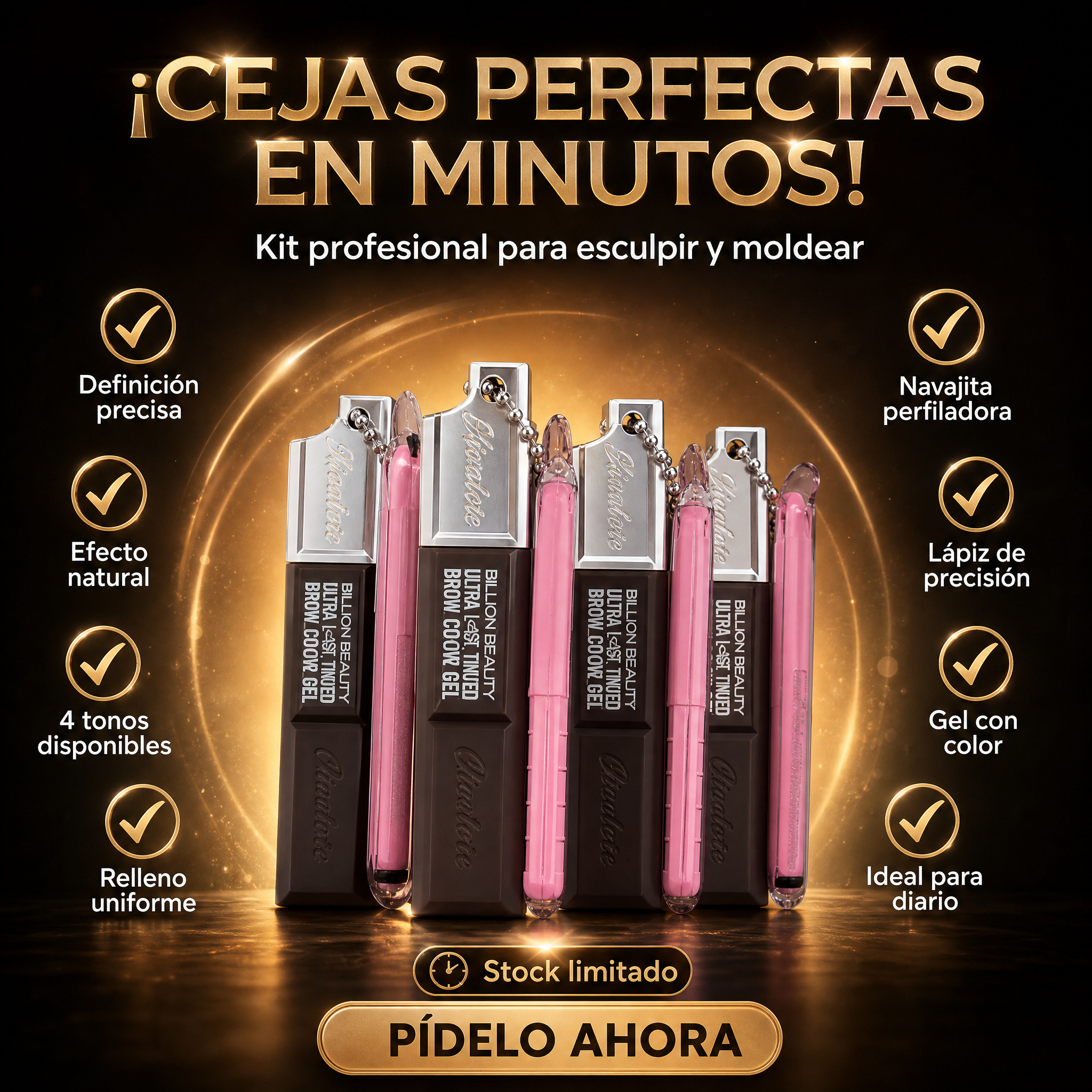 Kit de sellos y definidor para cejas