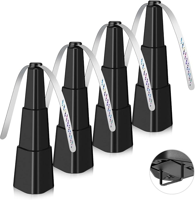 Espanta moscas para mesa, ventilador negro con aspas reflectantes