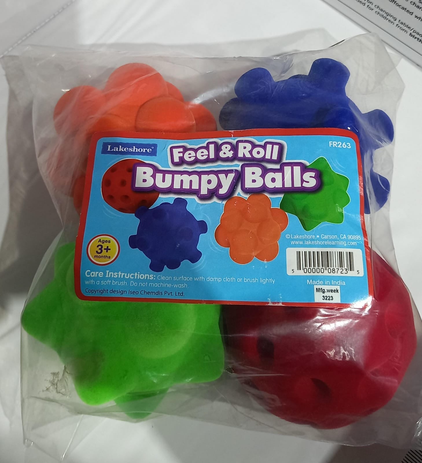 Pelotas sensoriales con textura para bebés